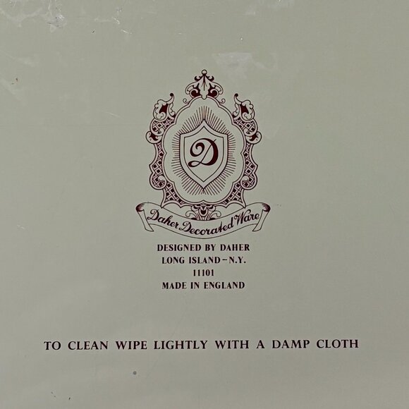 Vintage Daher Decorative Ware Tin Tray - French Cafe Scene 13.5 inch square - Picture 10 of 10